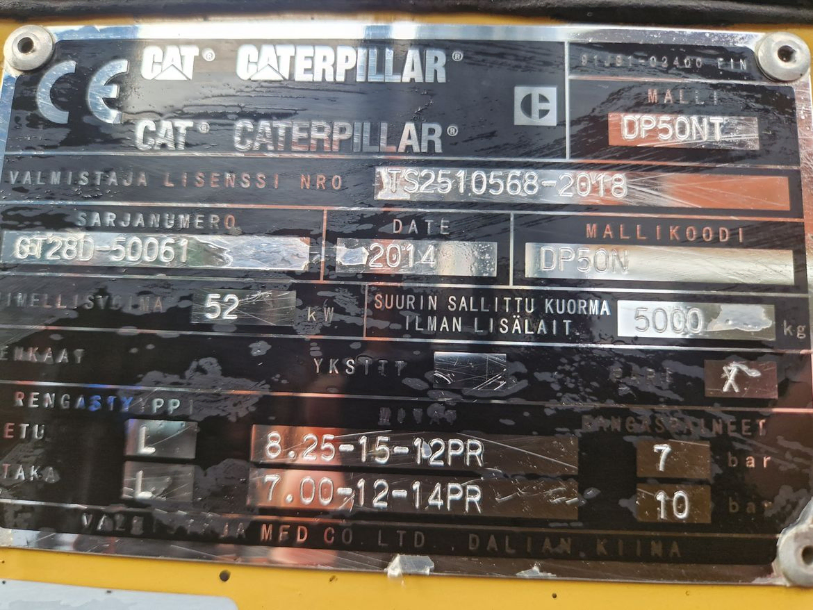 Cat DP50NT dieseltrukki vm. 2014 