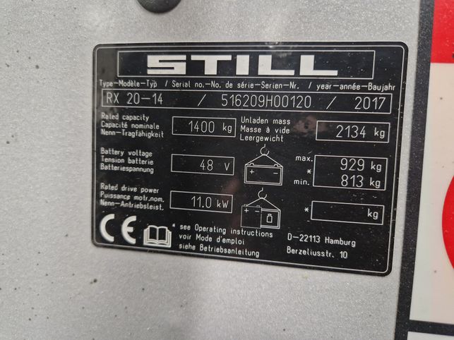 Still RX 20-14 sähkötrukki vm. 2017 (Vuokralla)