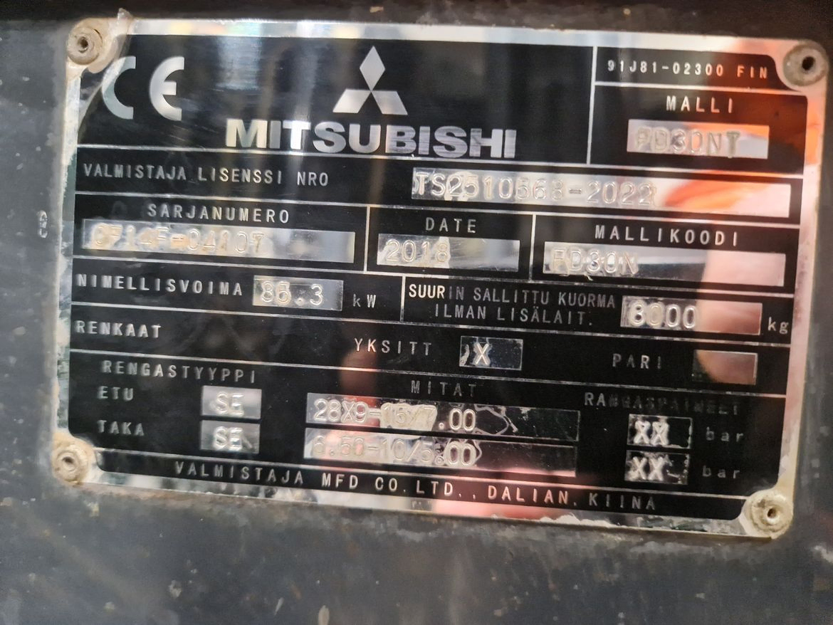 Mitsubishi FD30NT dieseltrukki vm. 2018