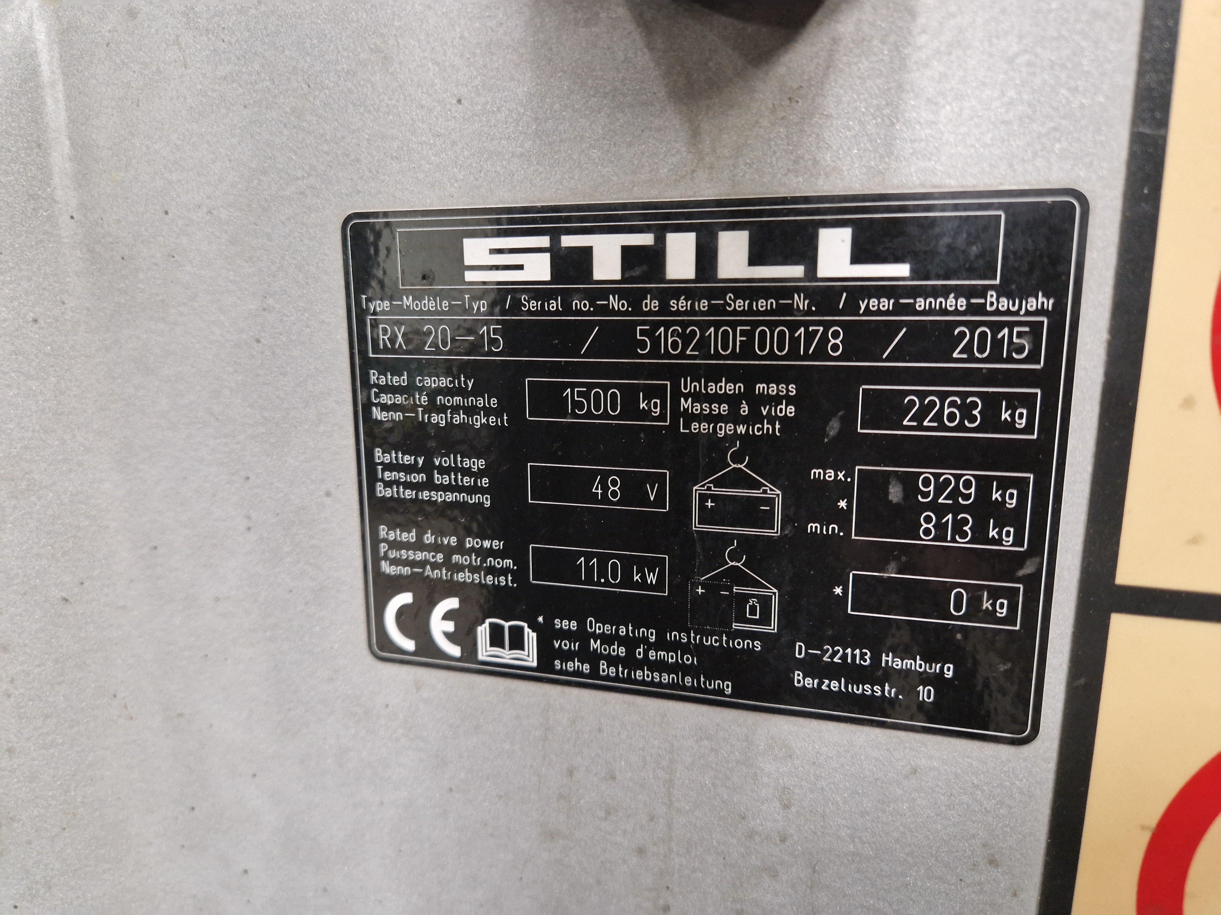 Still RX 20-15 sähkötrukki vm. 2015 (hytillinen)