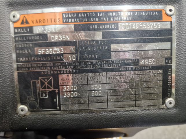 Cat DP35NT dieseltrukki vm. 2019 (hyvät varusteet)