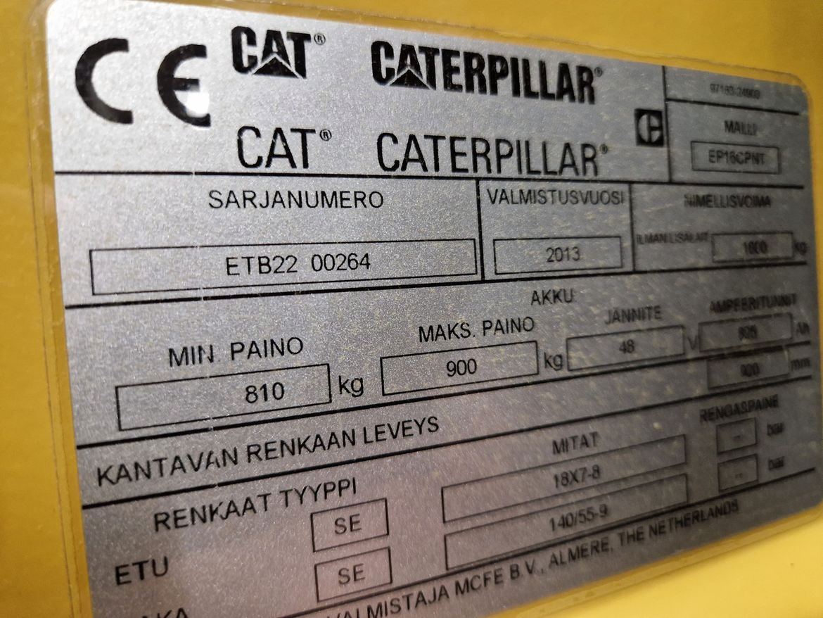 Cat EP16CPNT sähkötrukki vm. 2013