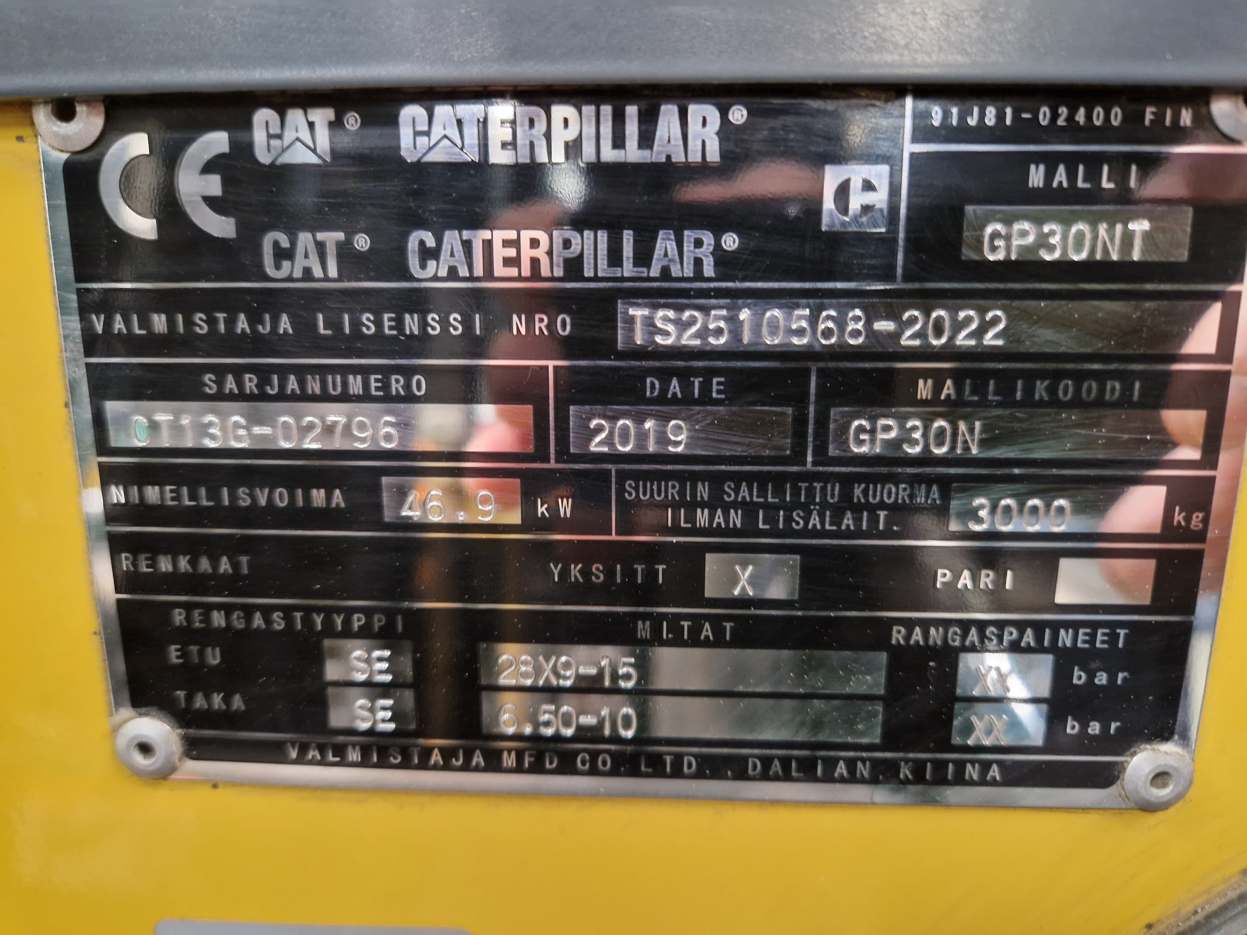Cat GP30NT kaasutrukki vm. 2019